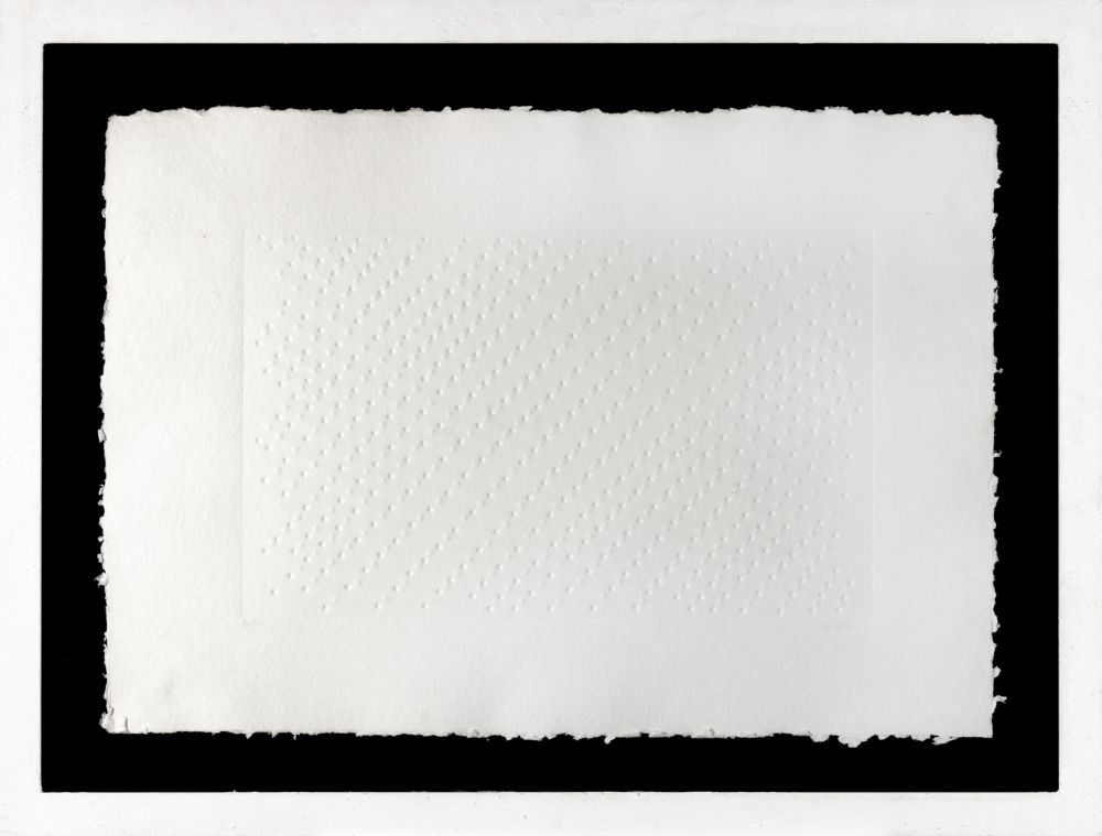 多数の Castellani - Enrico Castellani (1930 - 2017) - Superficie Bianca- Extroversion on paper -1969