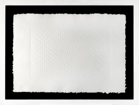 多数の Castellani - Enrico Castellani (1930 - 2017) - Superficie Bianca- Extroversion on paper -1969