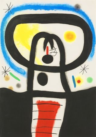 彫版 Miró - Equinox is a Etching and aquatint in colours by Joan Miro