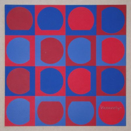 シルクスクリーン Vasarely - Eridan Rouge