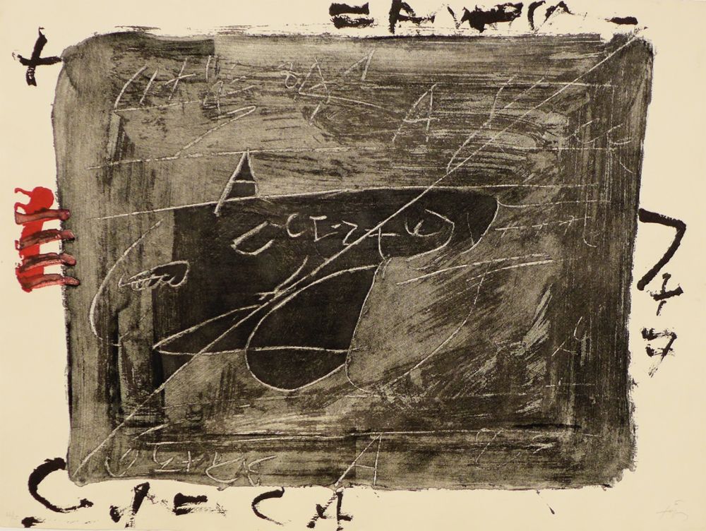 彫版 Tàpies - Esgrafiats sobre negre