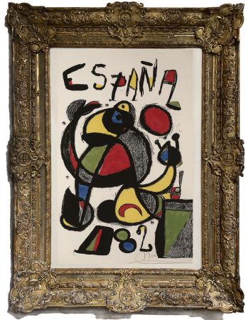 リトグラフ Miró - España Copa del Mundo de Futbol