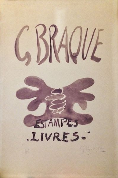 リトグラフ Braque - Estampes et livres. 1958.