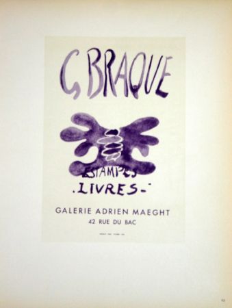 リトグラフ Braque - Estampes  Livres