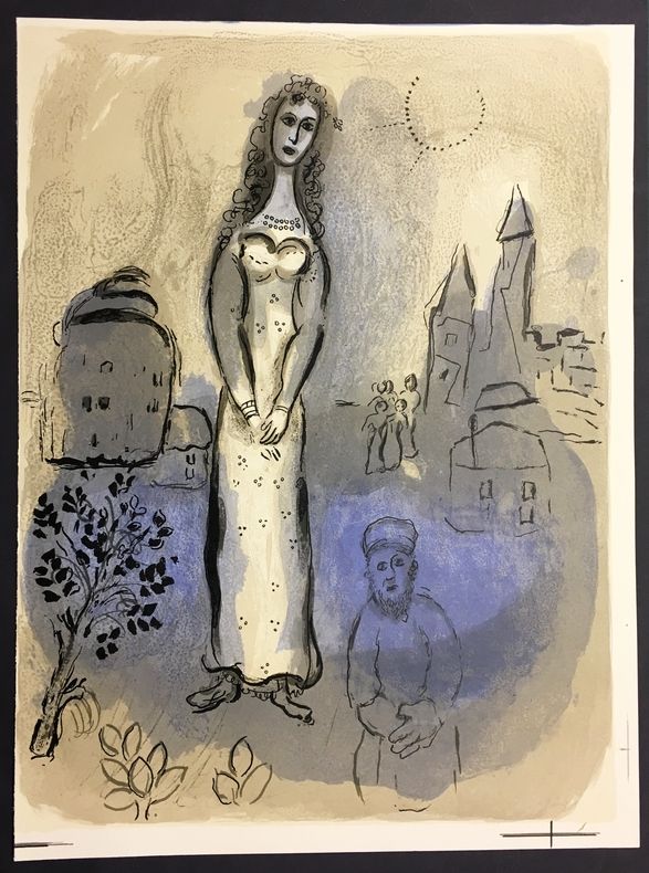 リトグラフ Chagall - ESTHER, pour La Bible (1960).