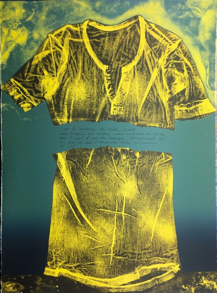 リトグラフ Recalcati - Et le sourire du vide…(Placard Bailly). Version en vert. Lithographie de 1975