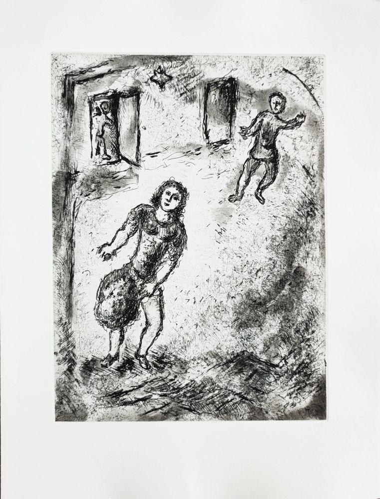 エッチング Chagall - Et sur la terre