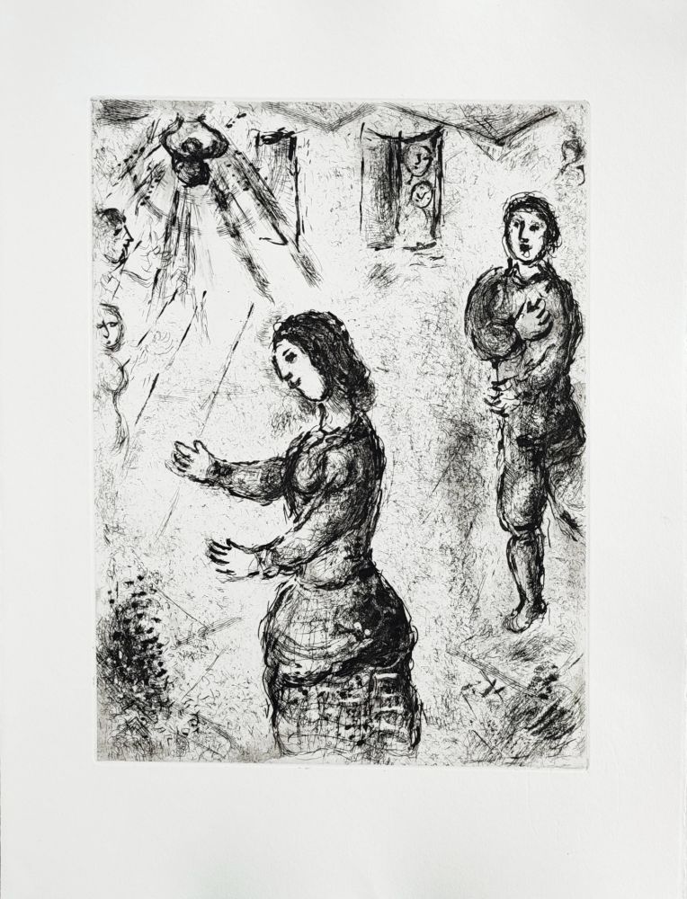エッチング Chagall - Et sur la terre