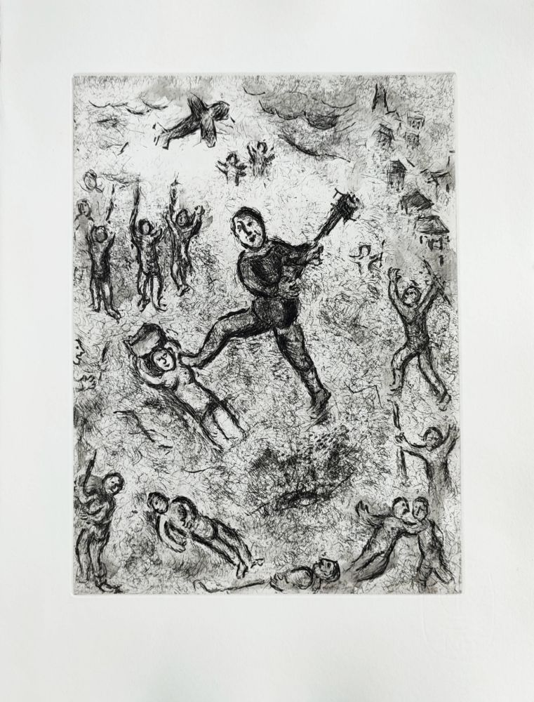 エッチング Chagall - Et sur la terre
