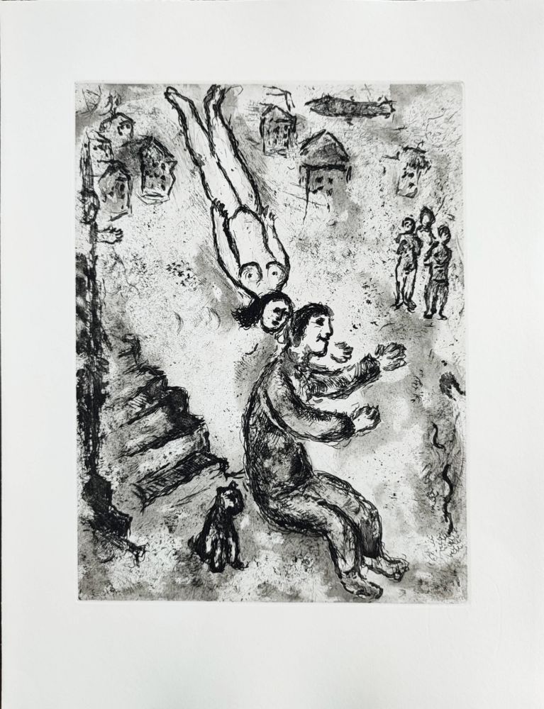 エッチング Chagall - Et sur la terre