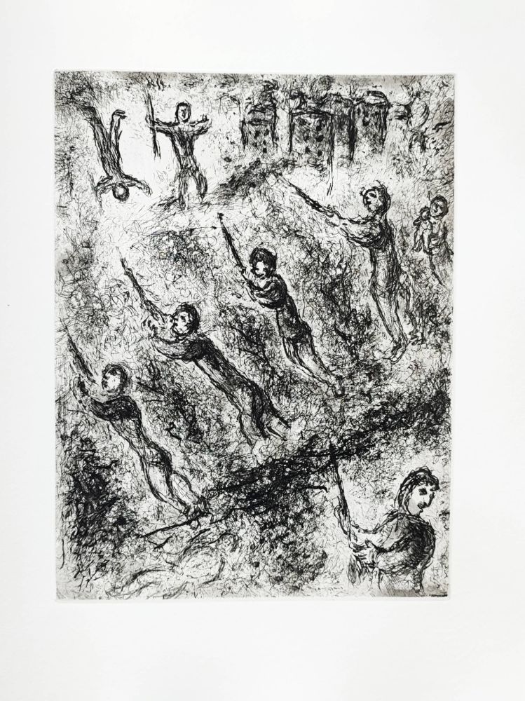 エッチング Chagall - Et sur la terre