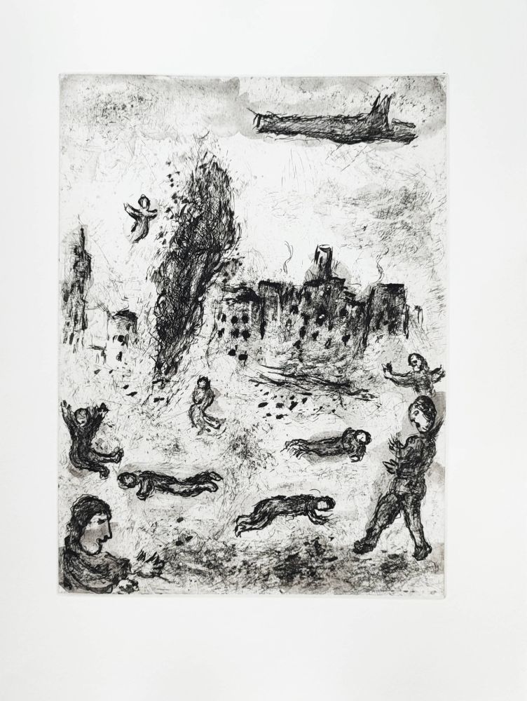 エッチング Chagall - Et sur la terre
