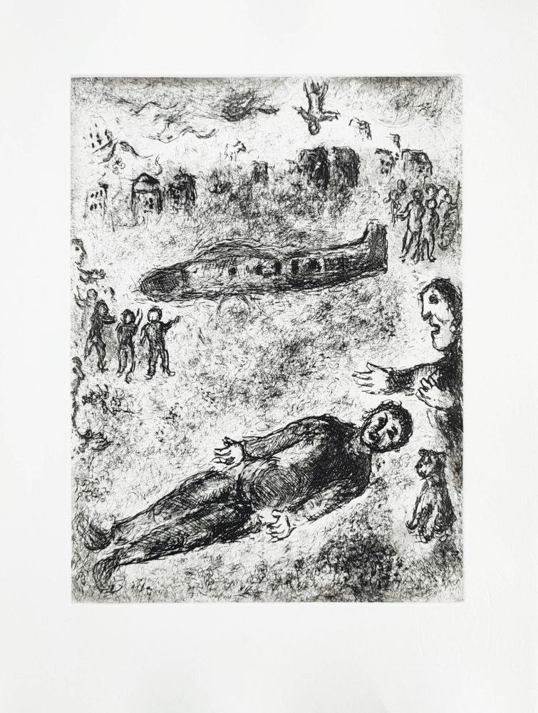 エッチング Chagall - Et sur la terre