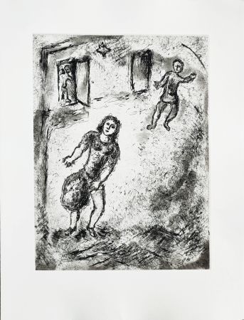 エッチング Chagall - Et sur la terre