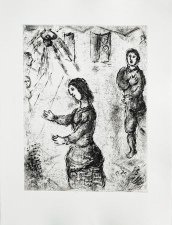 エッチング Chagall - Et sur la terre