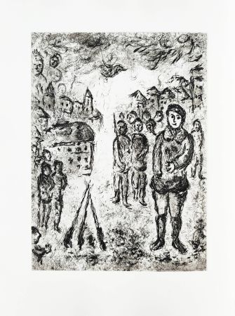 エッチング Chagall - Et sur la terre