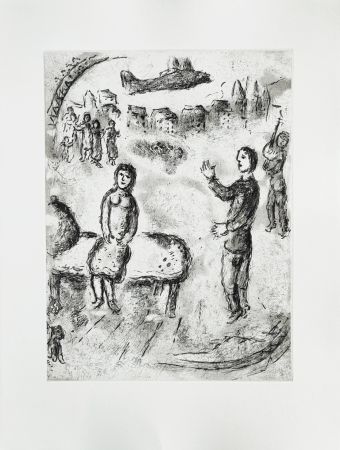 エッチング Chagall - Et sur la terre