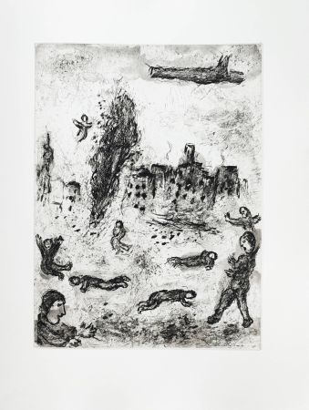 エッチング Chagall - Et sur la terre