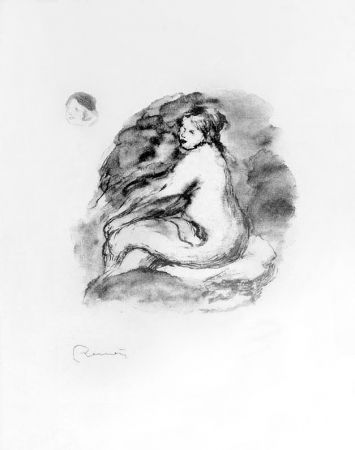 リトグラフ Renoir - Etude de femme nue, assise, variante (Study of Seated Female Nude), c. 1904