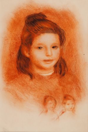 リトグラフ Renoir - Etude pour un portrait