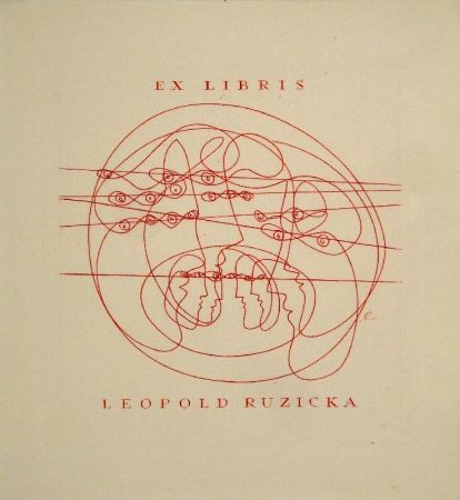 彫版 Erni - Ex Libris Leopold Ruzicka