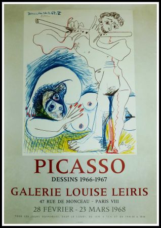 掲示 Picasso - EXPO 1968 GALERIE LOUISE LEIRIS