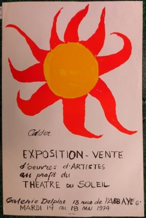 リトグラフ Calder - Expo 74 - Galerie Delpire  au profit du théâtre du soleil