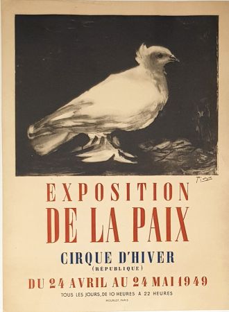 リトグラフ Picasso - Exposition de la Paix