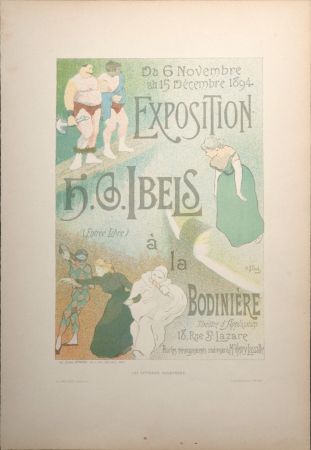 リトグラフ Ibels - Exposition H.G Ibels à la Bodinière, 1896