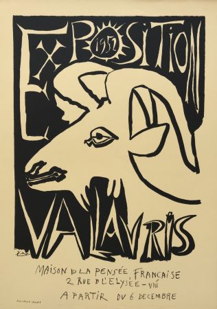 リトグラフ Picasso - Exposition Vallauris - Maison de la Pensee Francaise