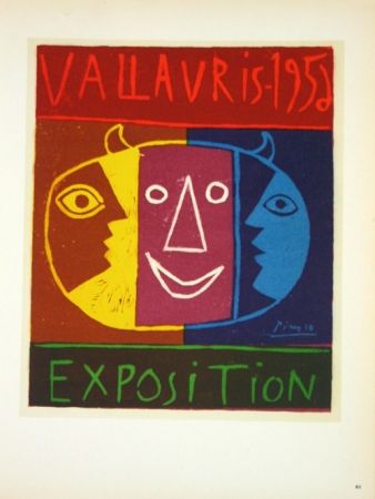 リトグラフ Picasso - Exposition Vallauris 1958