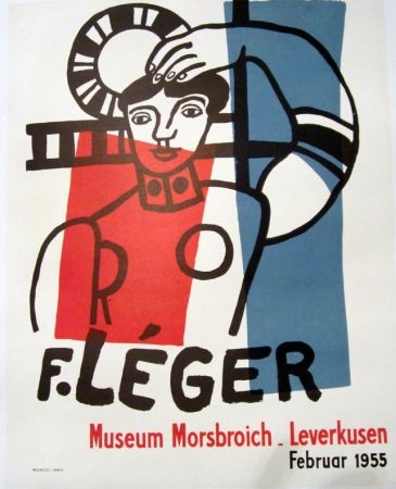 リトグラフ Leger - F. Leger, Museum MOrsbroich_Leverkusen, Februar 1955