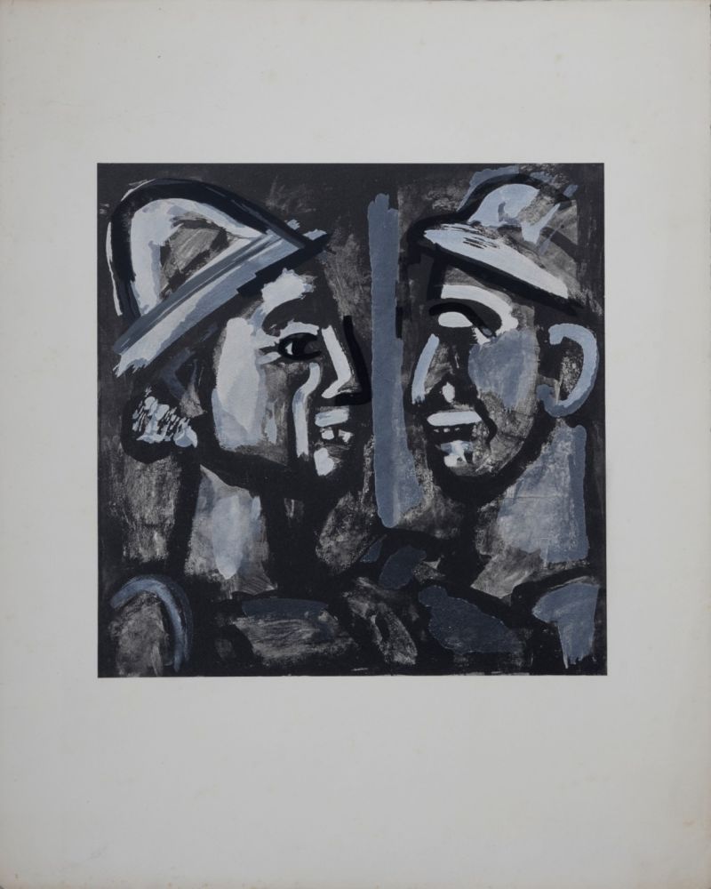 リトグラフ Rouault - Face à Face