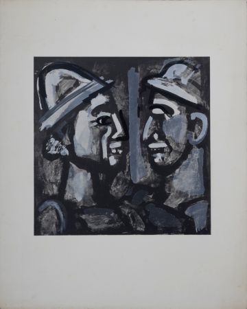 リトグラフ Rouault - Face à Face