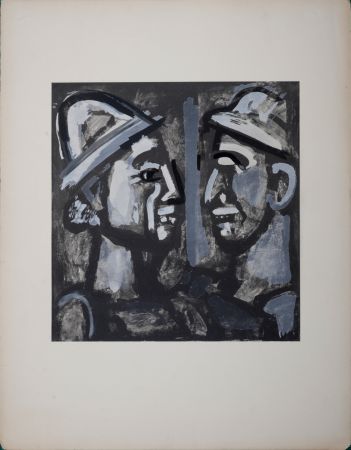 リトグラフ Rouault - Face à Face, 1933