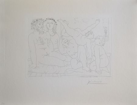 彫版 Picasso - Famille de Saltimbanques (B163 Vollard)