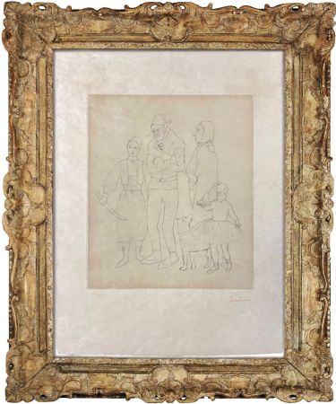 彫版 Picasso - Famille des Saltimbanques