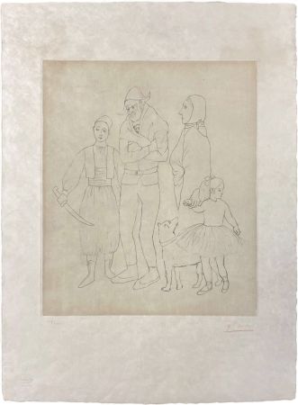 彫版 Picasso - Famille des Saltimbanques