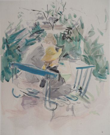 リトグラフ Morisot - Famille sur un banc
