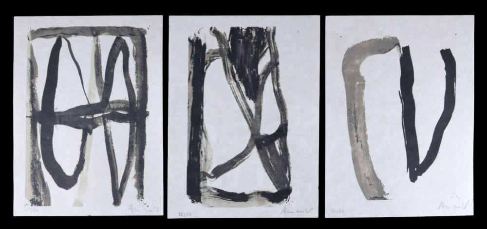 リトグラフ Van Velde - Fantasmes, Triptyque, 1978 - Hand-signed