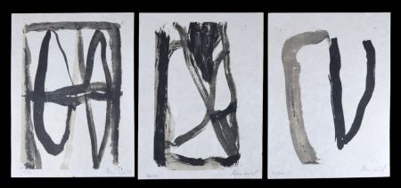 リトグラフ Van Velde - Fantasmes, Triptyque, 1978 - Hand-signed