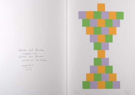 リトグラフ Bill - Farben und formen, 1987 - Hand-signed