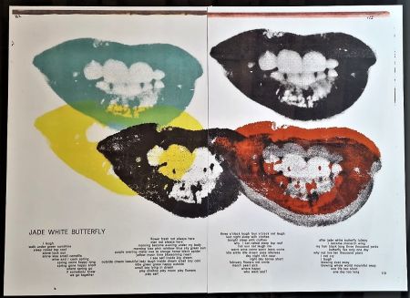 リトグラフ Warhol - Farfalla bianca di giada
