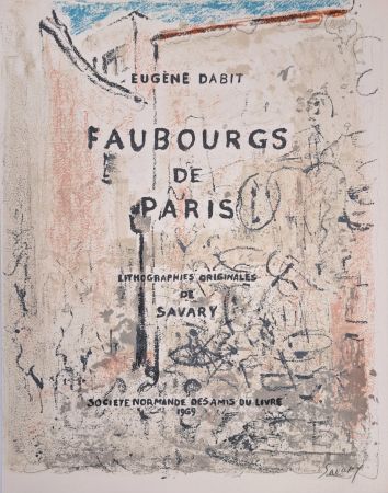 リトグラフ Savary - Faubourgs de Paris