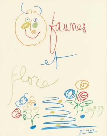 リトグラフ Picasso - Faunes et Flore 1960