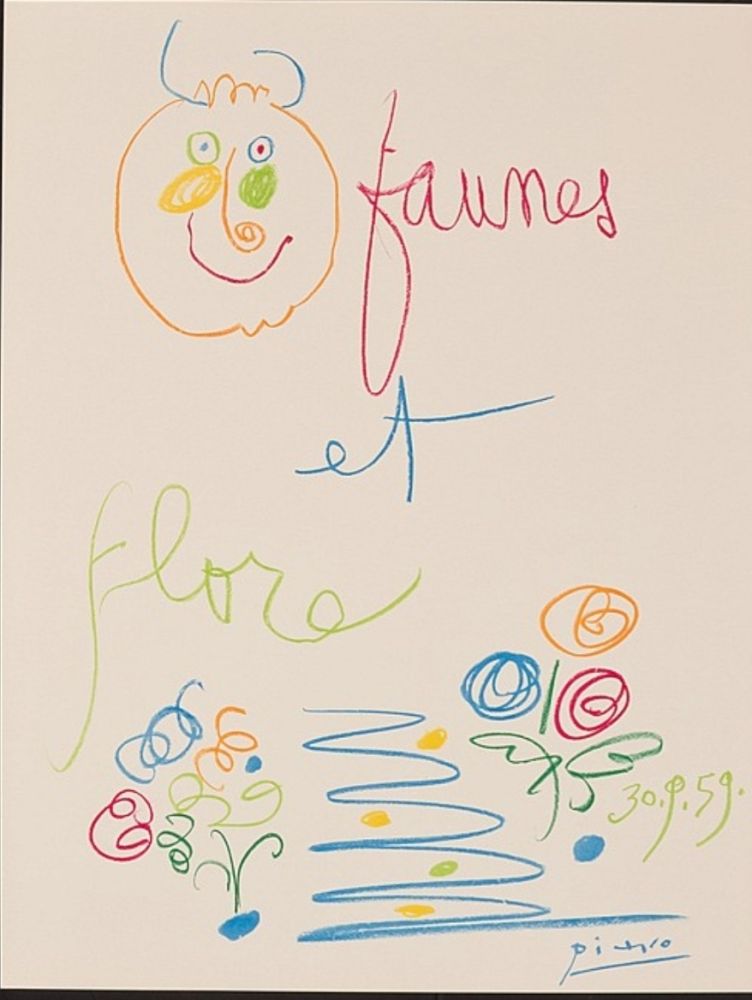 ステンシル Picasso - Faunes et Flore  d'Antibes Frontpiece 1960