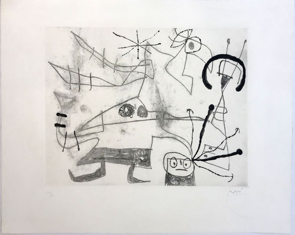 エッチングと　アクチアント Miró - Femme-Oiseau I