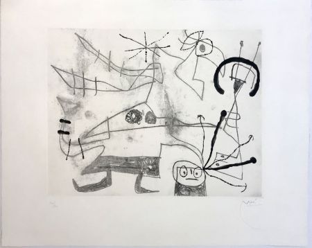 エッチングと　アクチアント Miró - Femme-Oiseau I