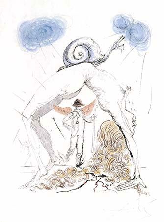 彫版 Dali - Femme a l'Escargot