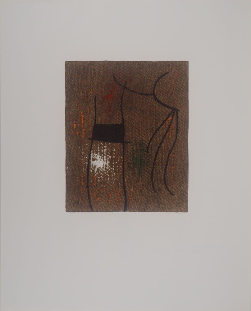 リトグラフ Miró -  Femme abstraite